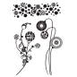 Preview: Silikonstempel Designerblume und Borte
